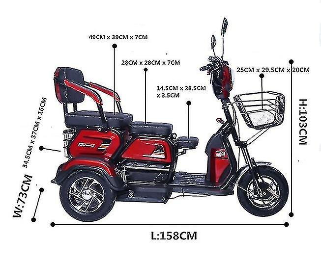 New Electric Tricycle Adult Household Small Elderly Scooter