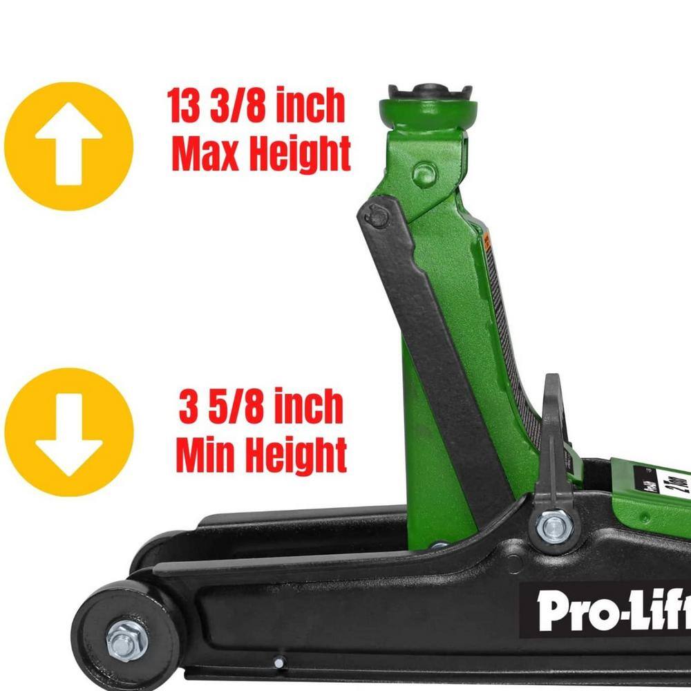 Pro-LifT F-757G 2-Ton Floor Jack - Car Hydraulic Trolley Jack Lift with 4000 lbs. Capacity for Home Garage Shop ‎F-757G