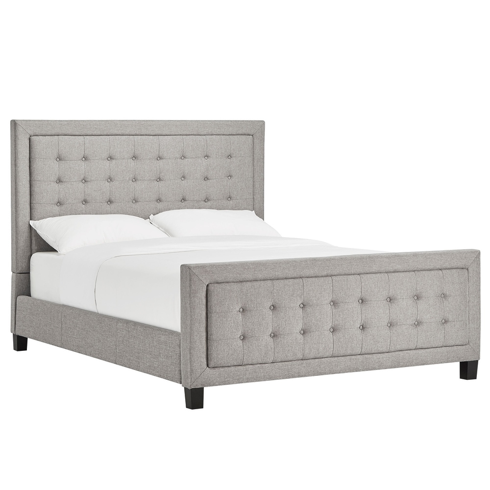 Bellevista Square Button tufted Upholstered Bed by iNSPIRE Q Bold