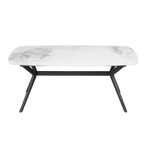 Morden Horse belly shape dining table with metal b...