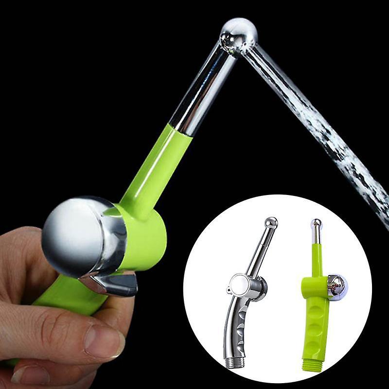 Bathroom Toilet Handheld Adjustable Bidet Shower Sprayer Cleaning Hygienic Nozzle Spray Silver(green)