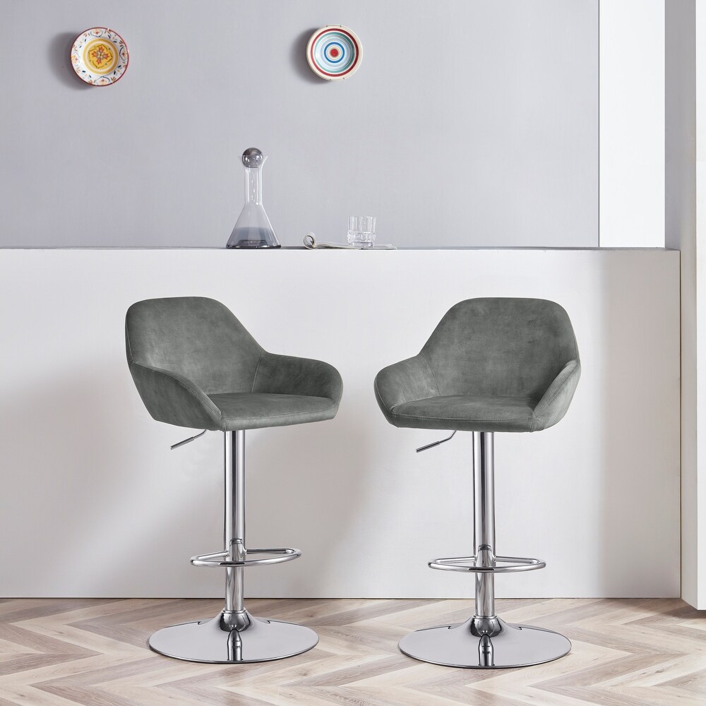 Corvus Wendy Contemporary Adjustable Bar Stool (Set of 2)