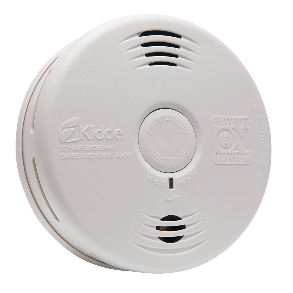 Kidde 10-Year Worry Free Smoke  Carbon Monoxide Detector Lithium Battery Powered with Voice Alarm 2-Pack 21029621