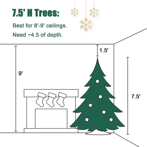 7.7Ft Full Artificial SnowFlocked Christmas Tree