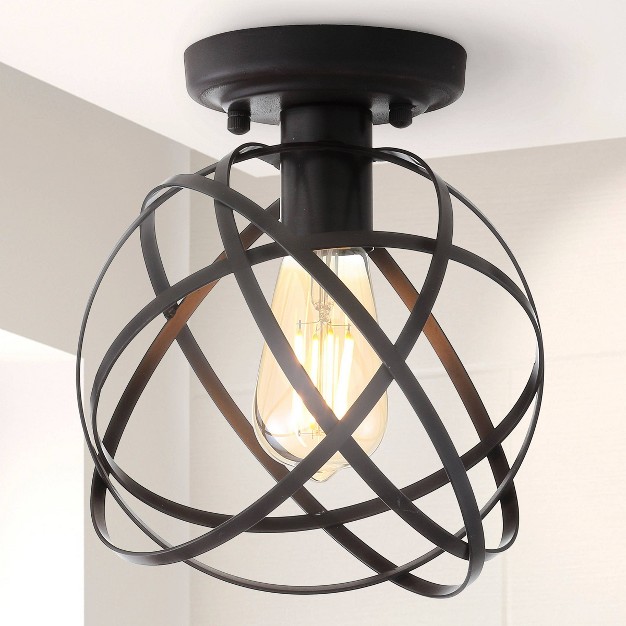 Metal Alba Orb Flush Mount includes Energy Efficient Light Bulb Jonathan Y