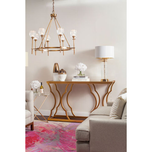 Monroe Antique Gold Leaf Console