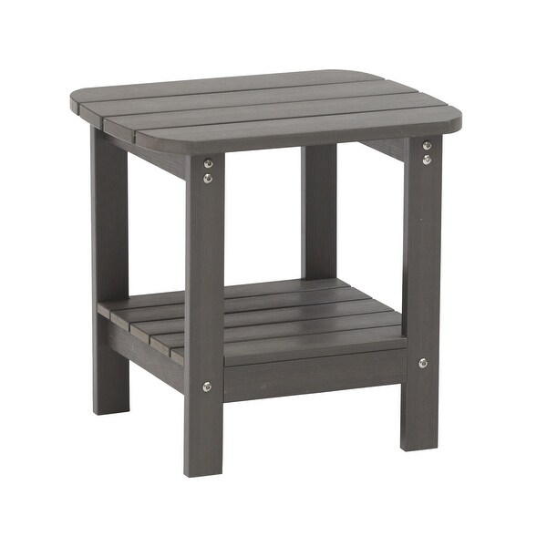 Clihome HIPS Outdoor Double Floor Resin Side Table