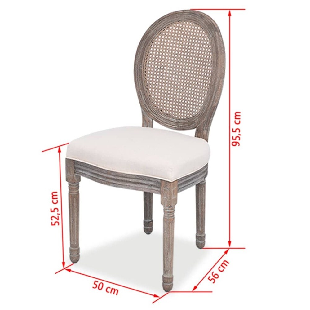 vidaXL Dining Chairs 2/4/6 pcs Cream Fabric