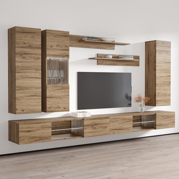 Fly EF5 33TV Wall Mounted Floating Modern Entertainment Center