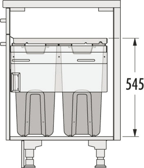 Hafele 502.72.722 Laundry Hamper  Hailo 45