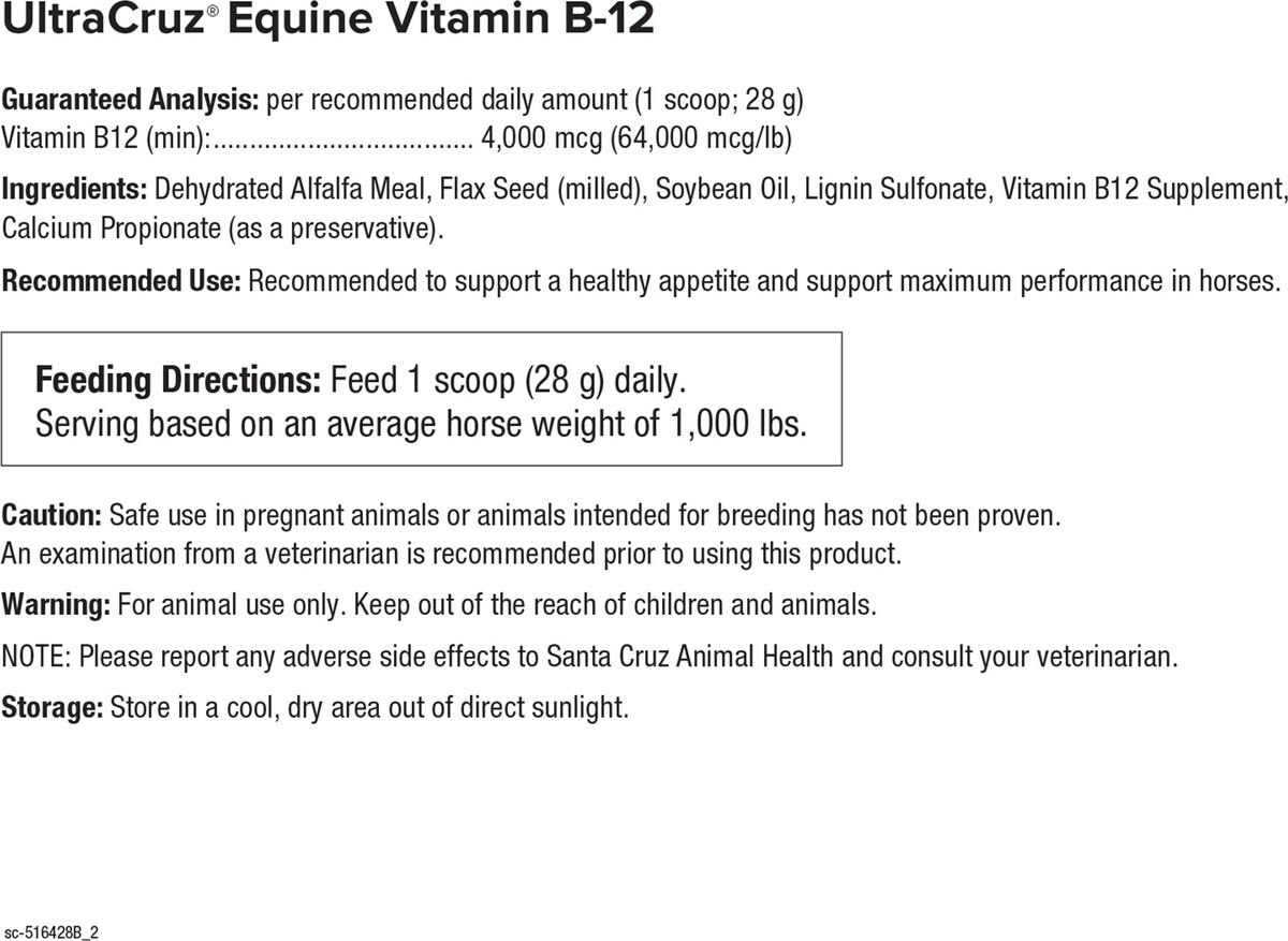 UltraCruz Vitamin B-12 Nervous System Support Pellets Horse Supplement