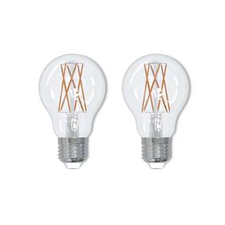 Bulbrite 75-Watt Equivalent A19 Clear Dimmable Edison LED Light Bulb Warm White (2-Pack) 861578