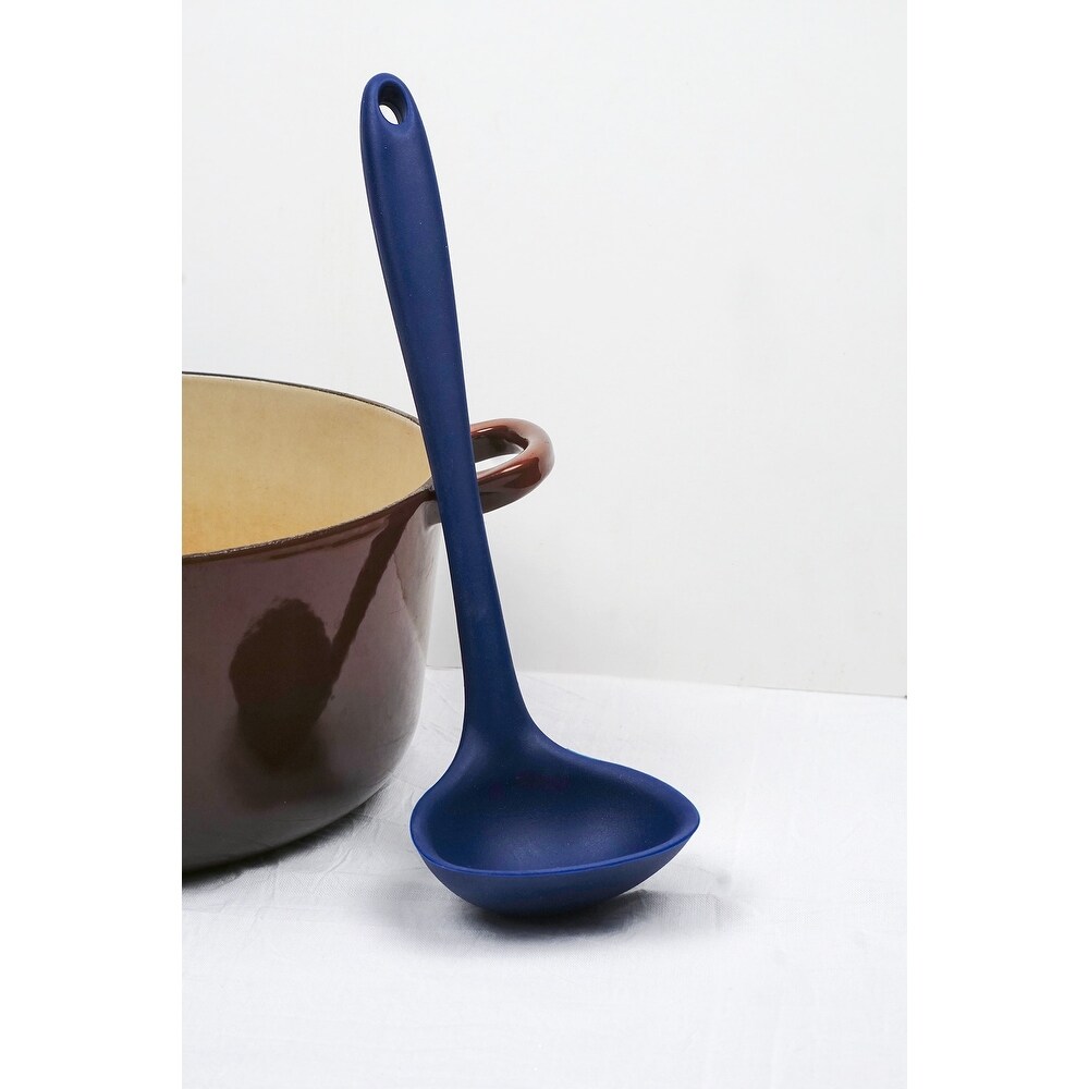 Ela's Silicone Ladle   Blue   11 x 3.5 x .5