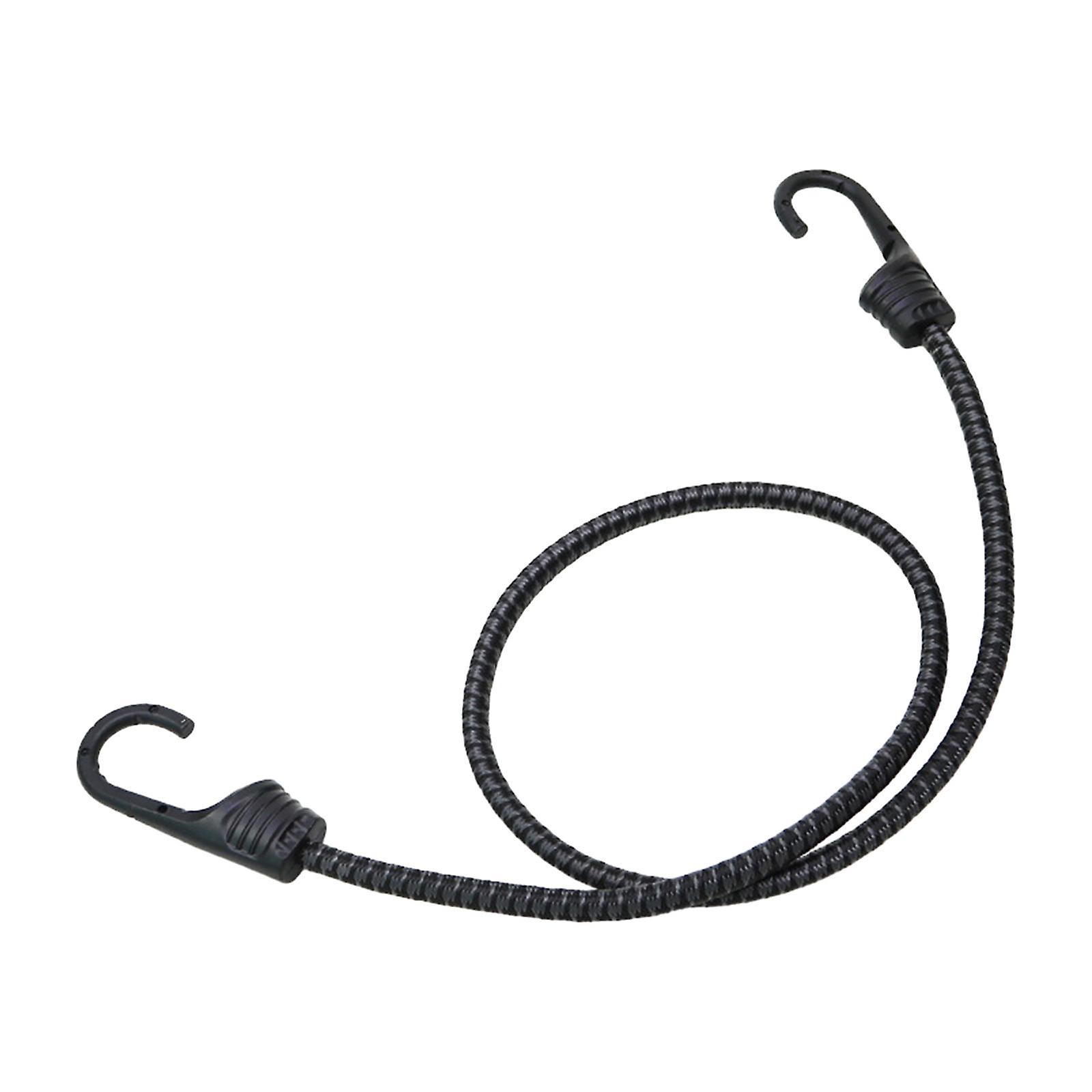 Bicycle Bungee Cord With Hooks Elastic Band Strap For Cycling Biking Outdoor Black Gray 90cm