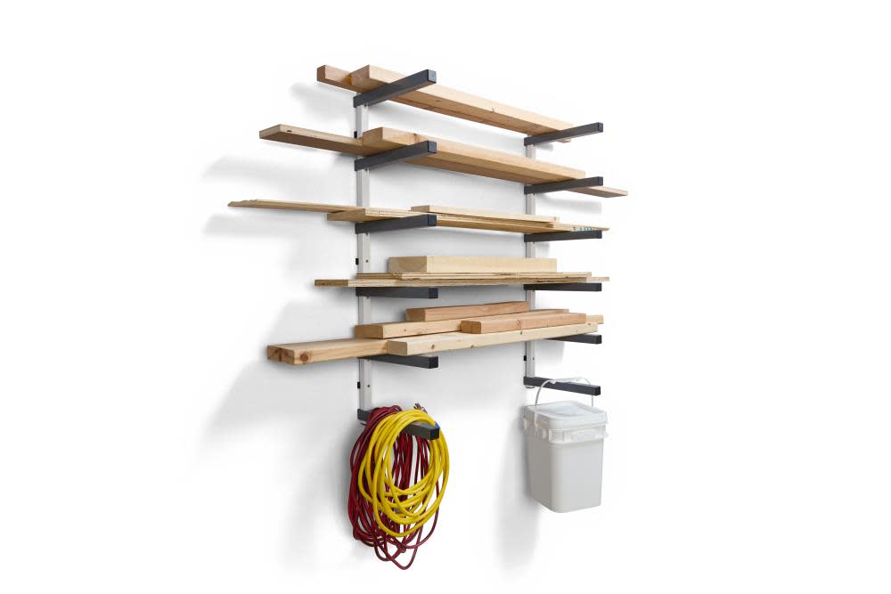 Bora Wall Mounted Storage Rack 6 Level Gray/White ;