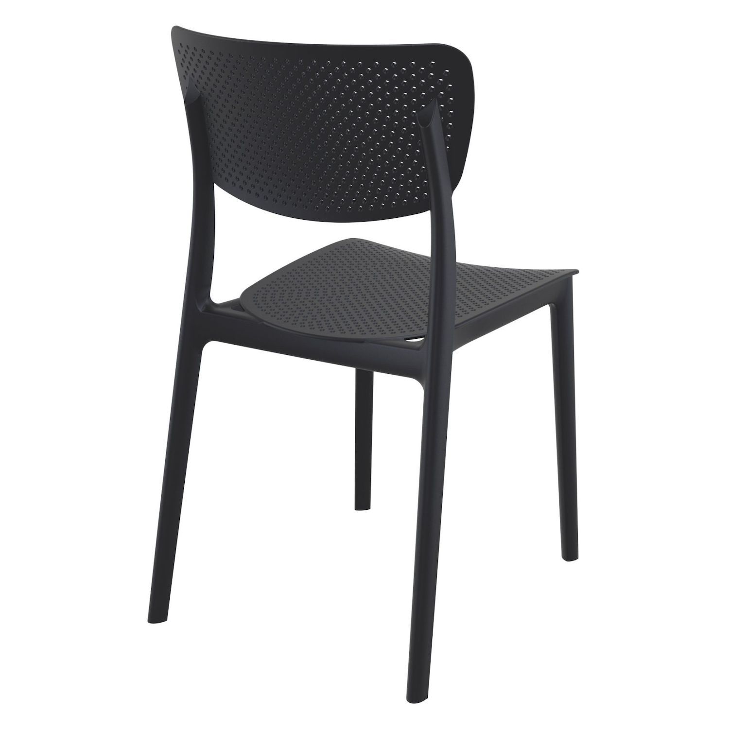 33 Black Stackable Patio Dining Chair