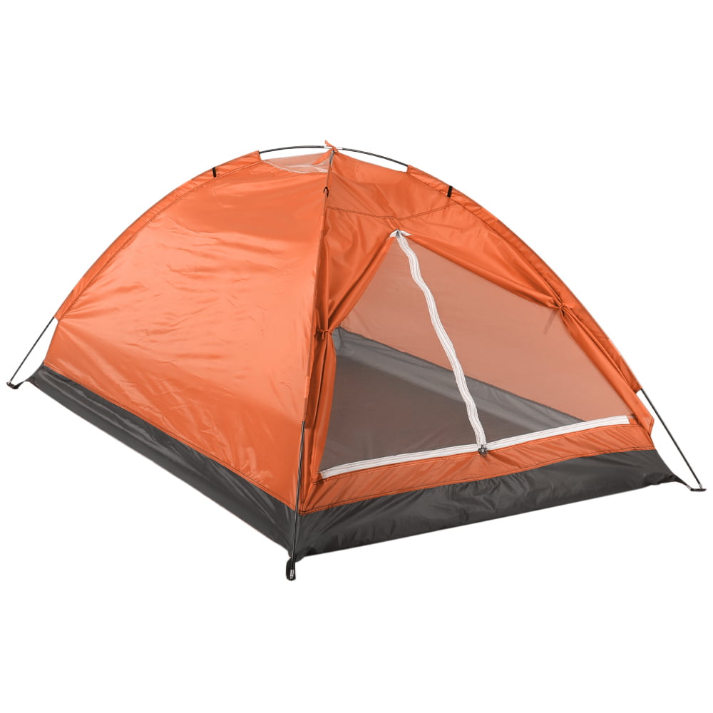 Andoer Camping Tent for 2 Person Single Layer Outdoor Portable Beach Tent，Orange