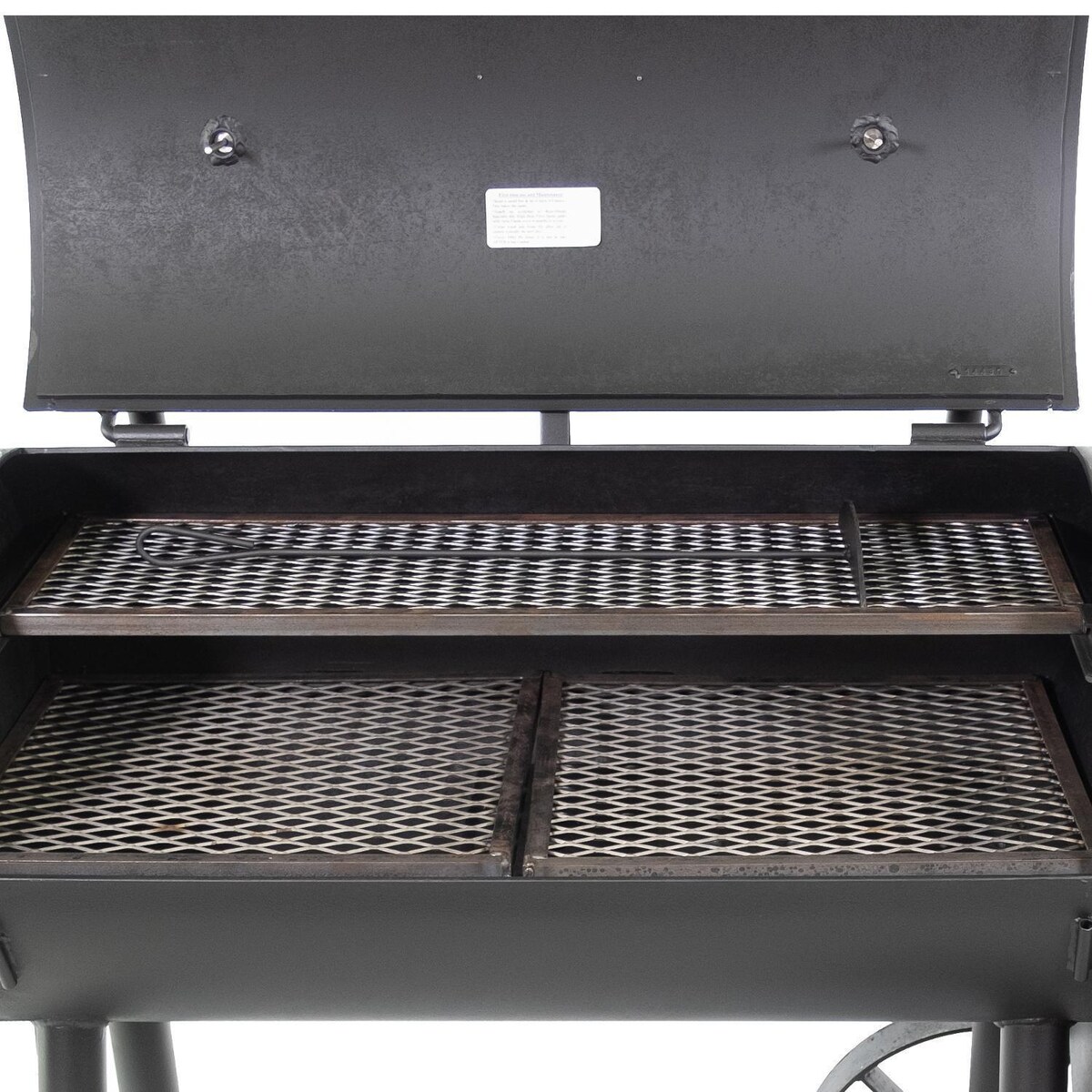 Texas Original Pits Luling Loaded 20x42x22 Single Lid Offset Smoker W/ Counter Weight