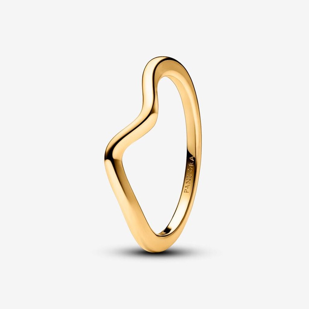 PANDORA  Polished Wave Ring -  Gold