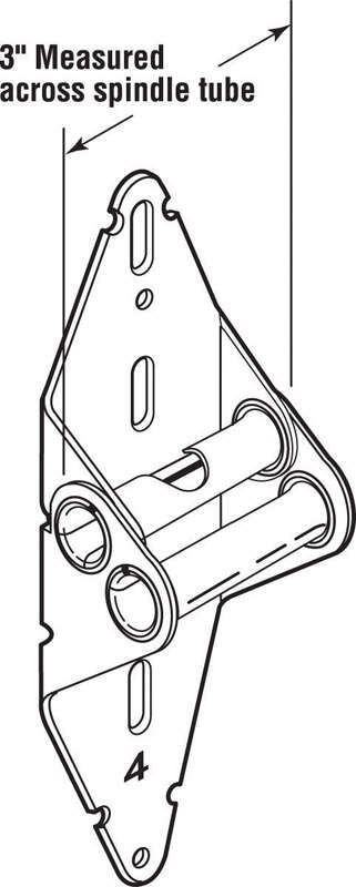 Prime-Line 3 in. W X 1 in. L Steel Garage Door Hinge