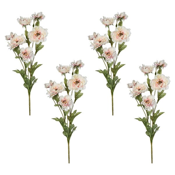 Pink Silk Decorative Artificial Penony Faux Flowers