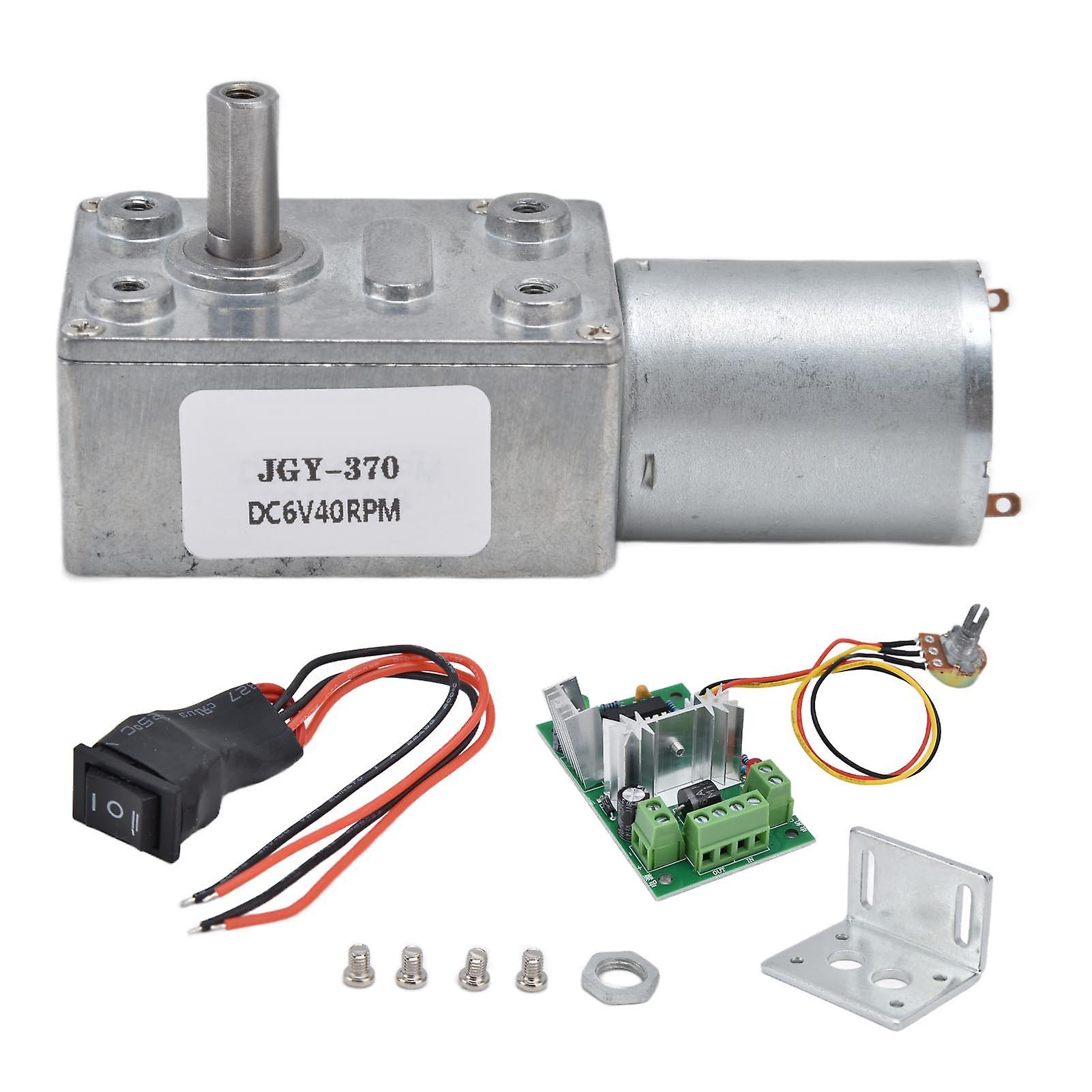 6v Geared Motor Dc Turbo Worm Mini Speed Reduction Electric Motors With Governor Jgy3706v40rpm