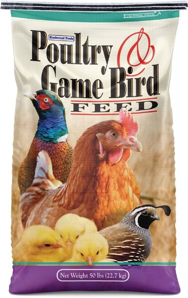 Bluebonnet Feeds Game Bird Breeder Nibblet Bird Food， 50-lb bag