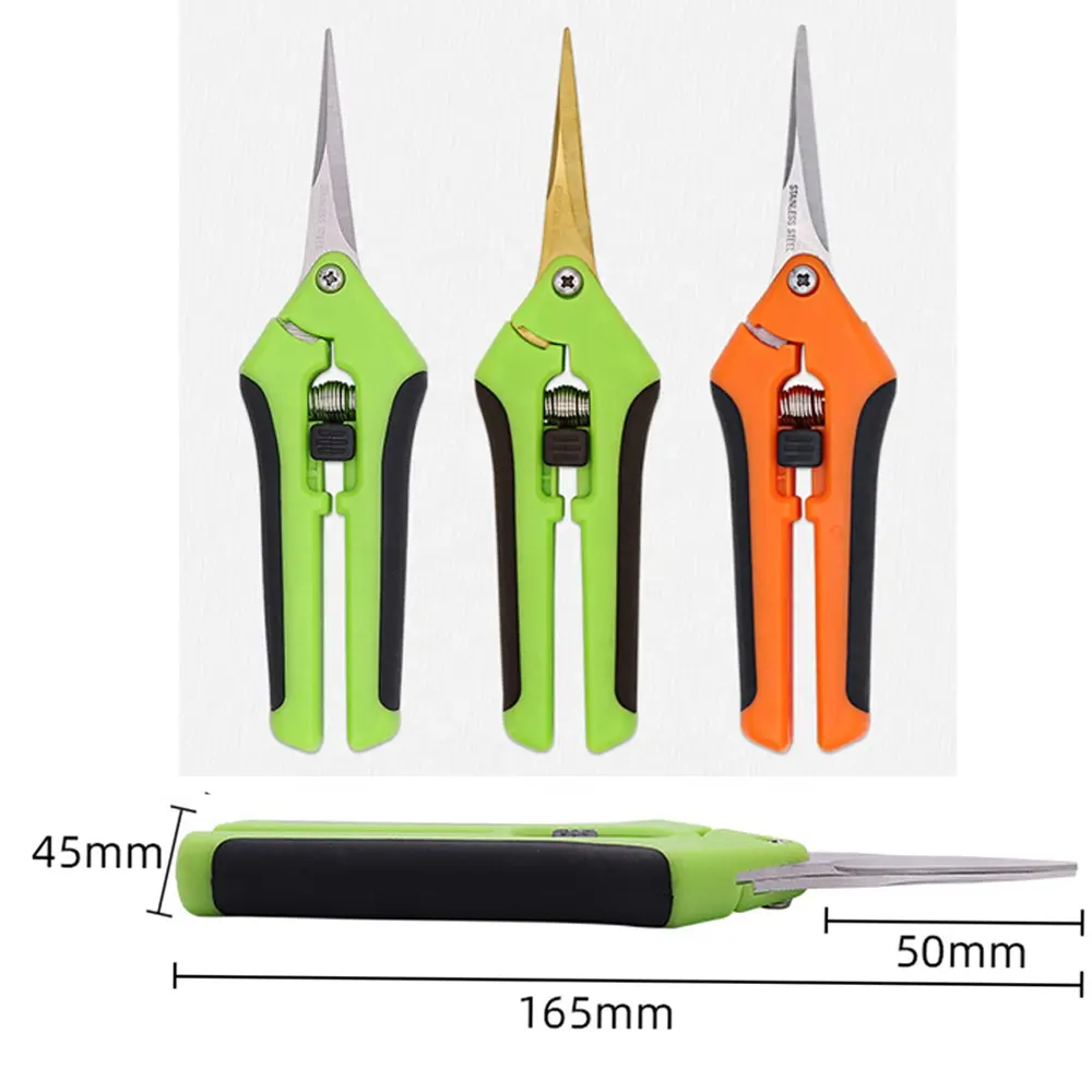 Fruits gardening scissors pruning shears hand pruners garden tree handing pruner straight snip garden pruning shears