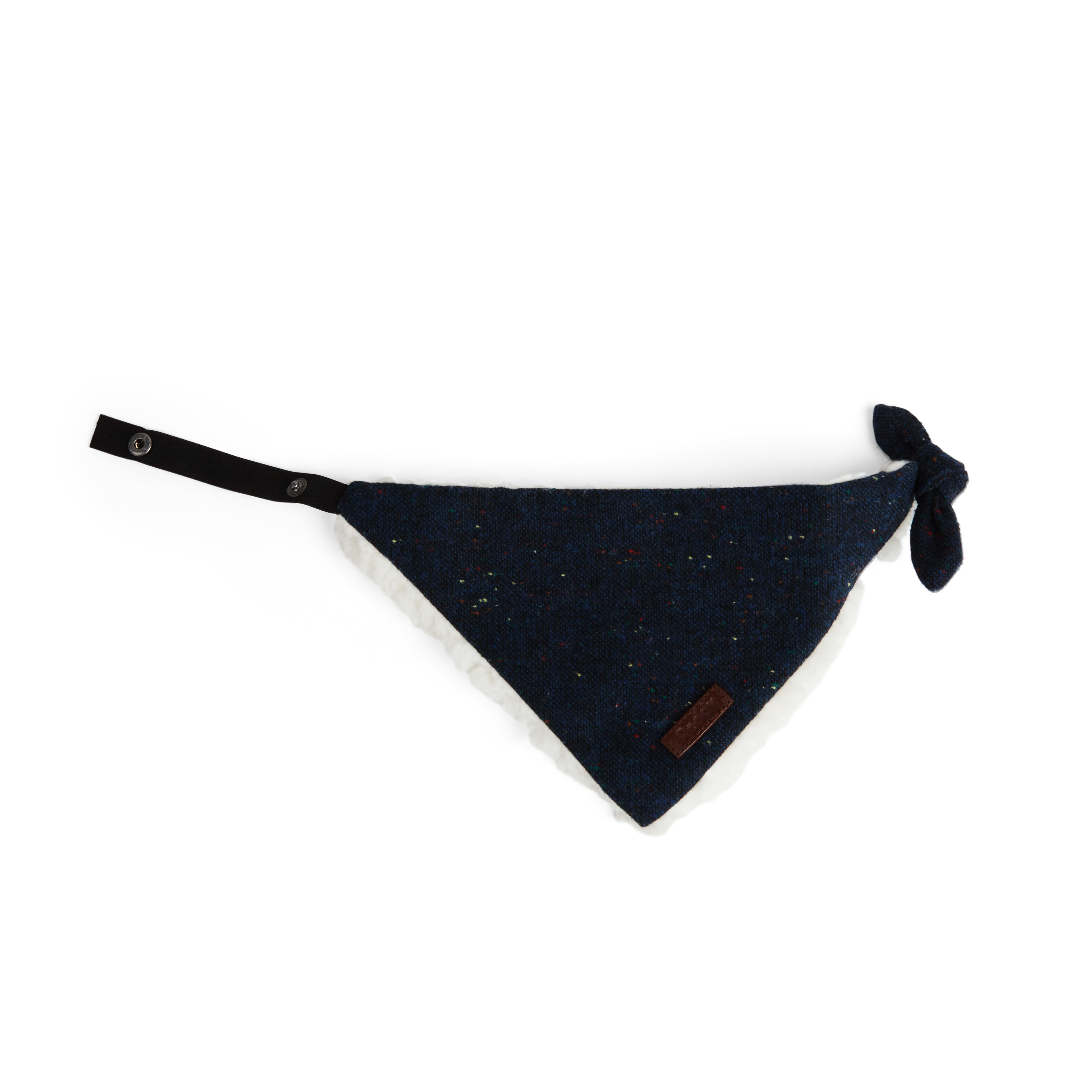 Reddy Navy Tweed Dog Bandana， X-Small/Small