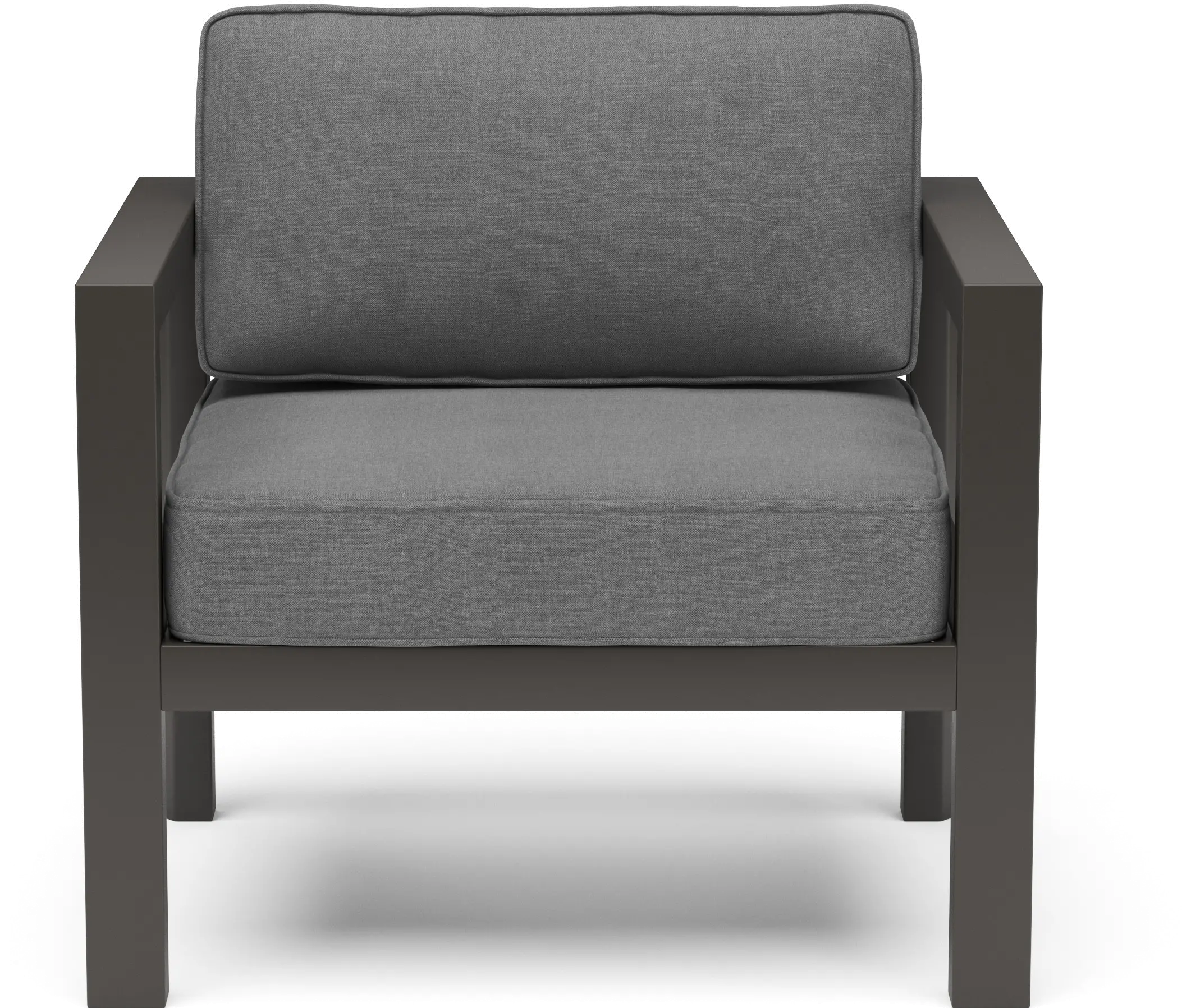 Grayton Gray Outdoor Aluminum Arm Chair