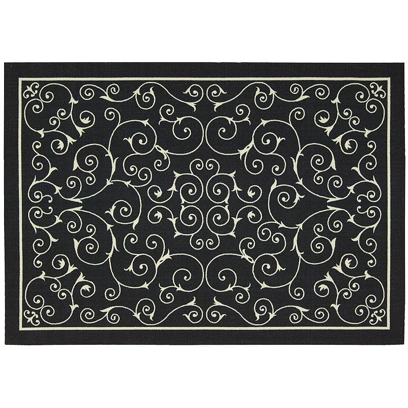 Nourison Home and Garden Scroll Indoor Outdoor Rug