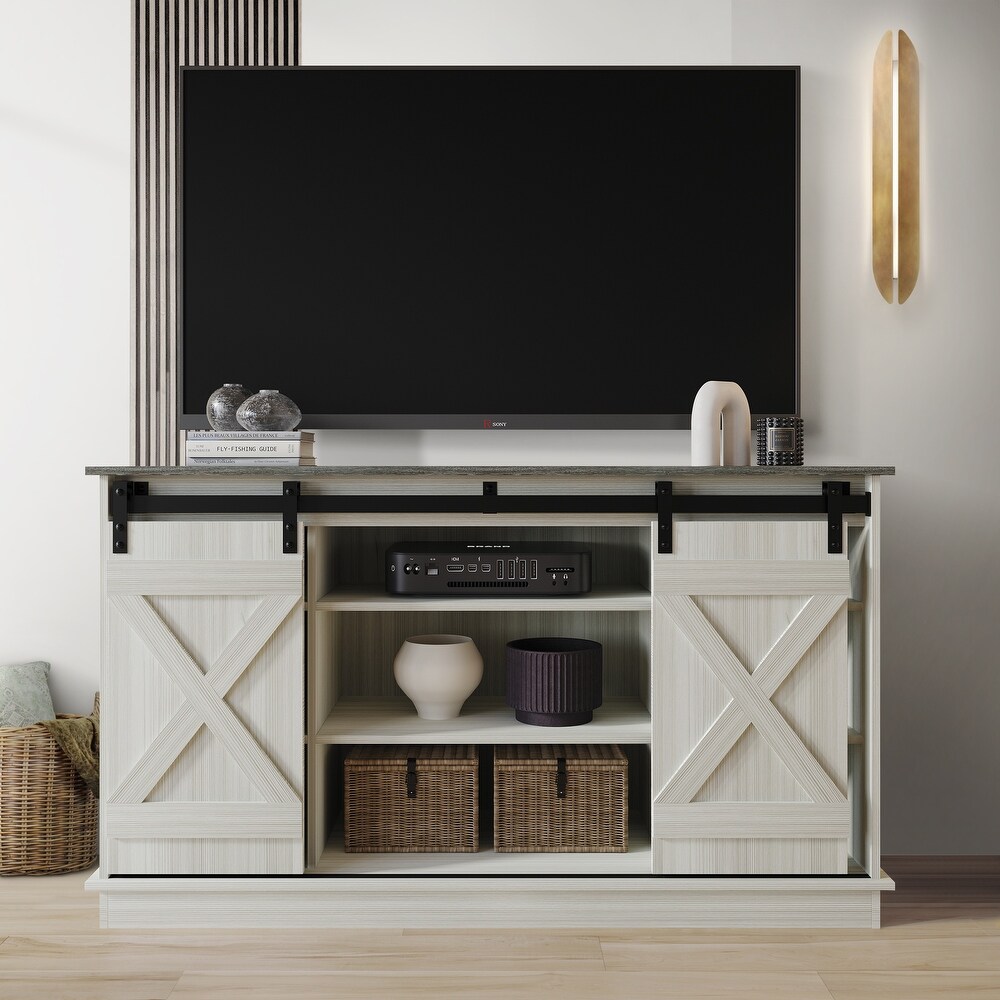 CraftPorch Vintage Style X shaped TV Stand Console