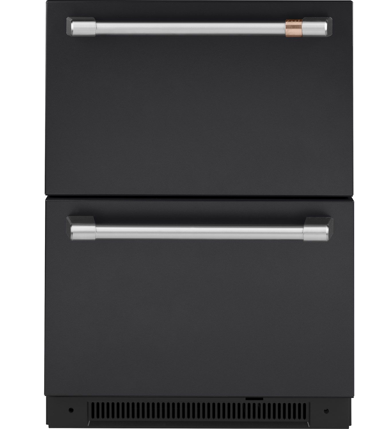 Cafe 5.7 Cu. Ft. Matte Black With Brushed Stainless Built-In Dual-Drawer Refrigerator