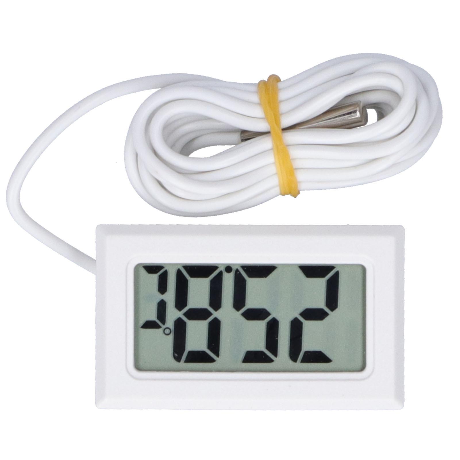 Digital Thermometer Mini Lcd Wired Electronic Temperature Measurement Instrument Fy13001white