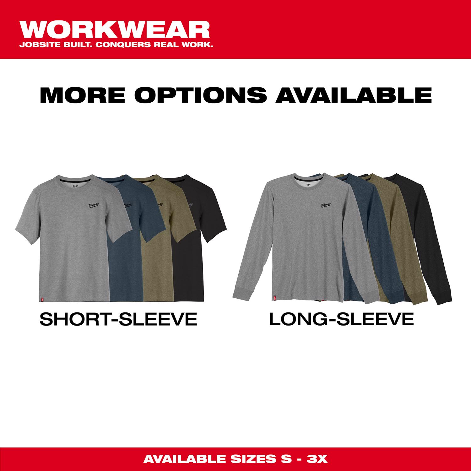 MW XL Short Sleeve Men\u0027s Crew Neck Green Hybrid Work Tee Shirt