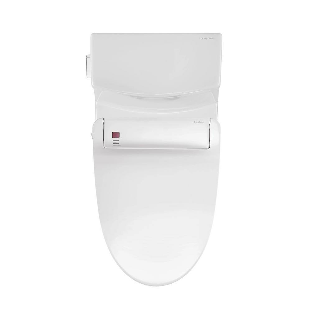 Swiss Madison Virage 1-piece 1.28 GPF Single Flush Elongated Toilet in Glossy White Smart Seat Included SM-ST023