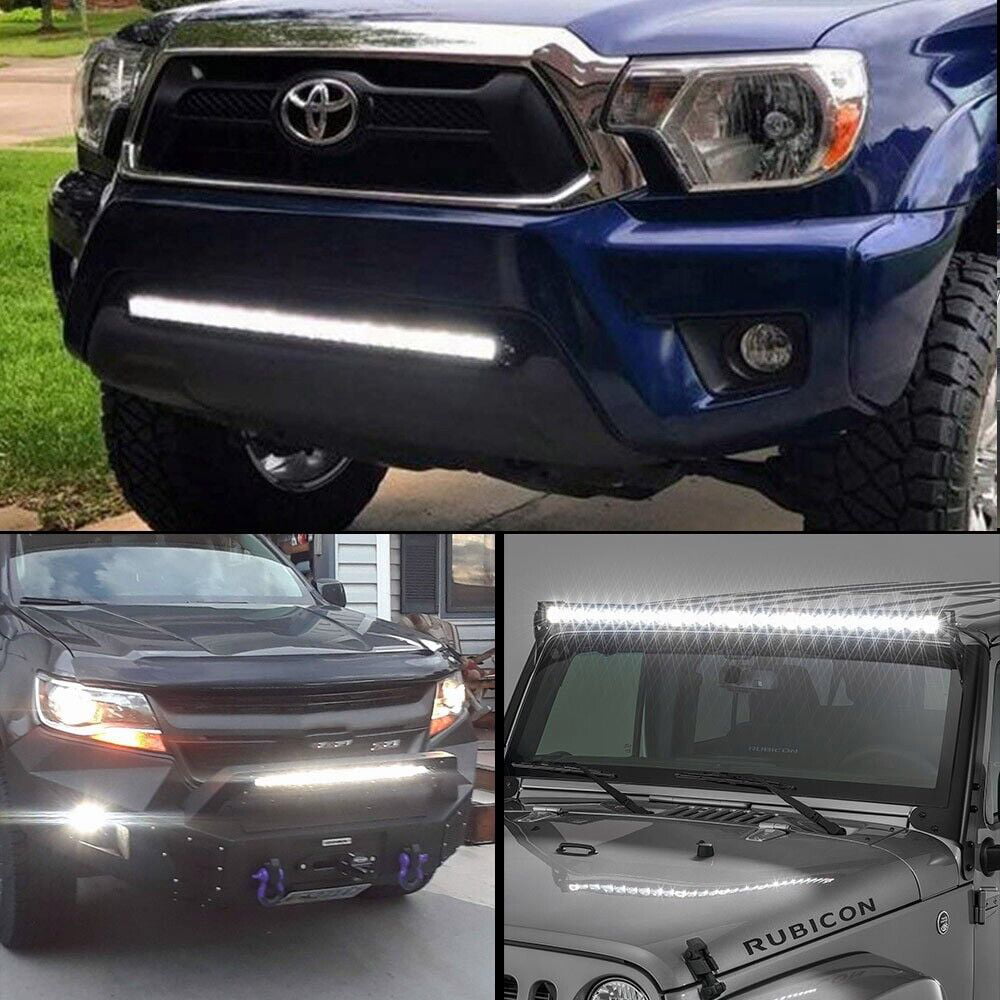 Biglion.x Slim 32inch LED Light Bar Combo Spot Flood 300W Single Row LED Offroad Light Driving Work IP68 IP69K Roof Bumper Light bar 12V 24V