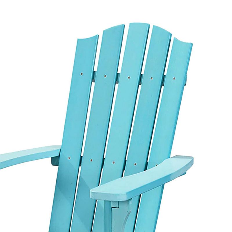 PolyTEAK Element Collection Poly Lumber All Weather Adirondack Patio Chair， Blue