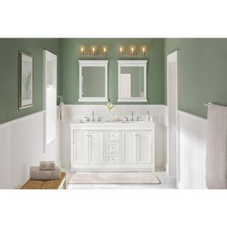 Home Decorators Collection Naples 60 in. W x 21-34 in. D Bath Vanity Cabinet Only in White nawa6021d