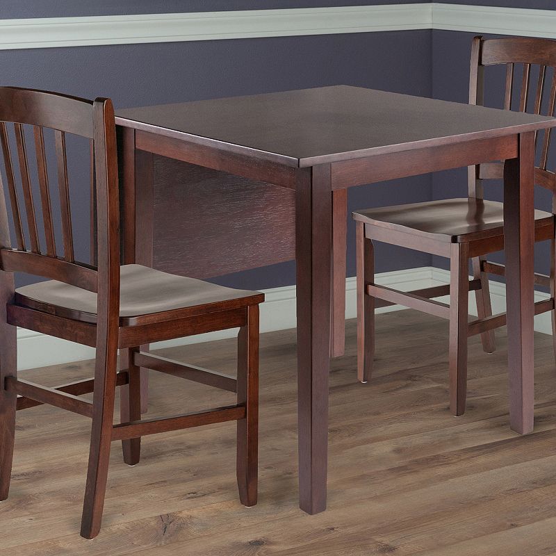 Winsome Perrone 3-Piece Drop Leaf Dining Table and Chairs Set