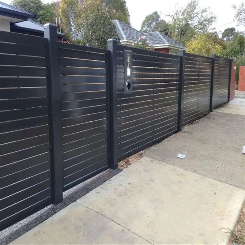 Factory Directly Supply Easily Assembled Decorative Privacy  Slat Fence