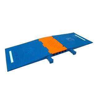 Elasco Products 3 ft. L x 1.38 in. Each Heavy-Duty Blue and Orange 5 Channels ADA Cable Ramp with Glow Strip UG5140-ADA-GLOW-BLU-ORG