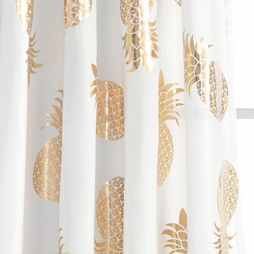 Lush Decor Pineapple Toss Window Curtain Panel Pair