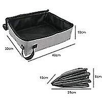 Cat Litter Box With Oxford Cloth Lid， Easy To Carry Collapsible Leakproof Basin For Kitten Toilet， For Home Outdoor Camping(size:s)