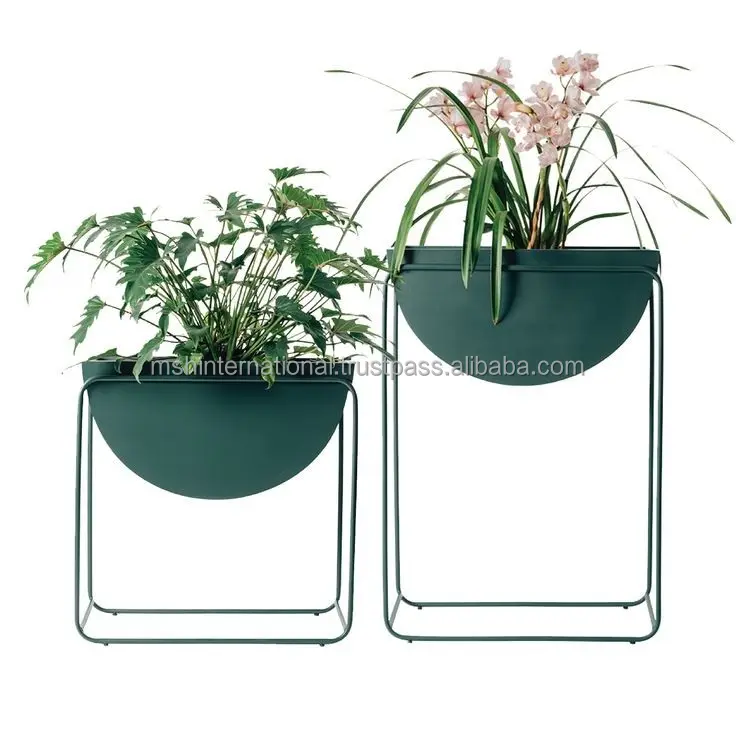 Planter Set With Iron Stand For The Creative Gardener To Decorate Their Home To Use In Outdoor Indoor Or Balcony