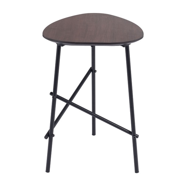 Ireland Side Table Dark Brown and Black