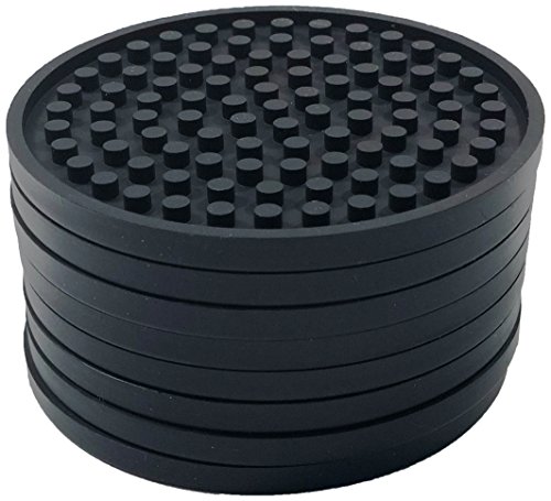 Better Kitchen Products 8 Piece Silicone Coaster Set， Black