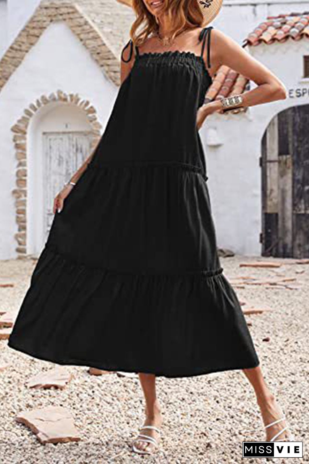 Solid Color Slip Swing Dress Wholesale