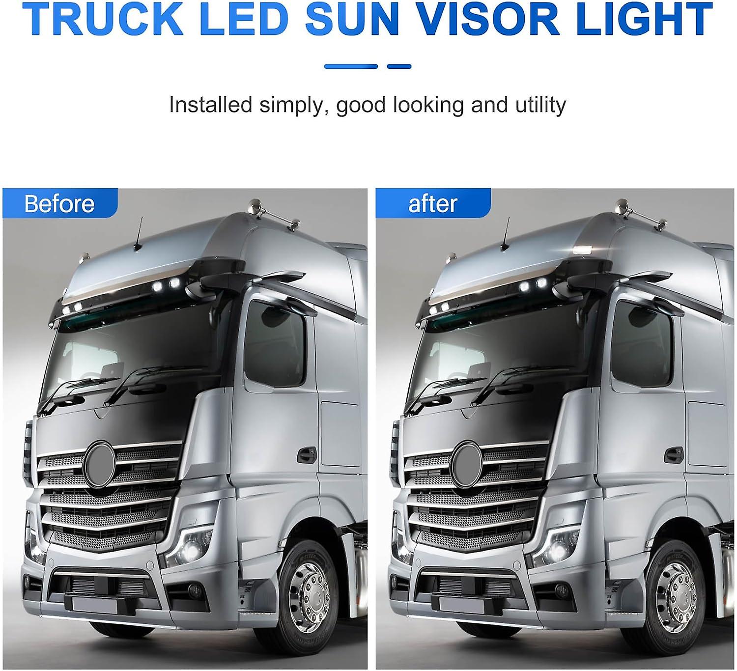 Truck Sun Visor LED Light 24V for Actros MP1 MP2 MP3， Roof Sunshade Light