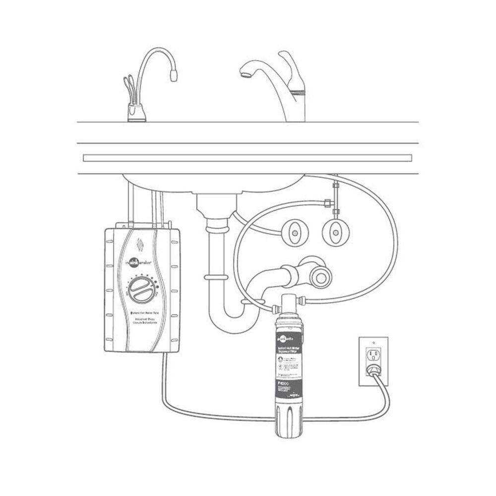 InSinkErator Instant Hot  Cold Water Dispenser 6-Month Standard Water Filtration System F-1000S